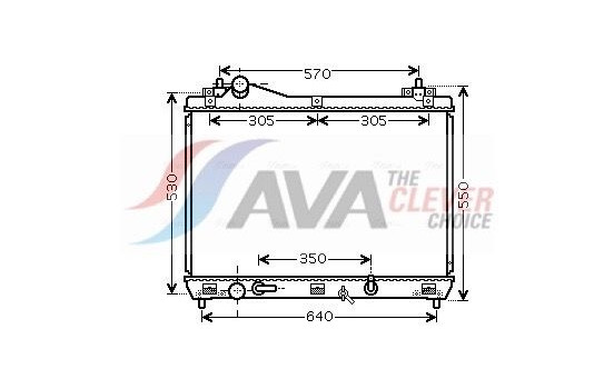 Radiator, engine cooling SZ2105 Ava Quality Cooling