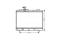 Radiator, engine cooling SZ2137 Ava Quality Cooling