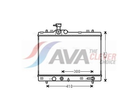 Radiator, engine cooling SZ2138 Ava Quality Cooling