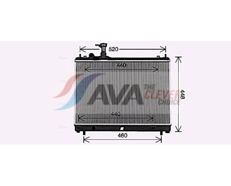 Radiator, engine cooling SZ2161 Ava Quality Cooling, Image 2