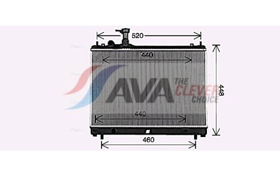 Radiator, engine cooling SZ2161 Ava Quality Cooling, Image 2
