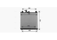 Radiator, engine cooling SZ2163 Ava Quality Cooling