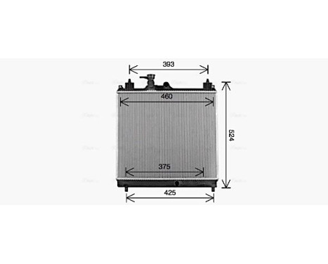 Radiator, engine cooling SZ2163 Ava Quality Cooling