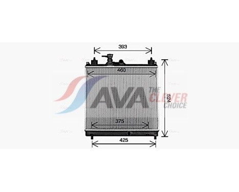 Radiator, engine cooling SZ2163 Ava Quality Cooling, Image 2