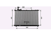 Radiator, engine cooling SZ2167 Ava Quality Cooling