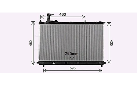 Radiator, engine cooling SZ2167 Ava Quality Cooling