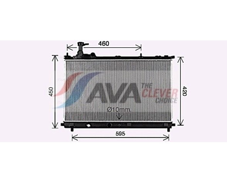 Radiator, engine cooling SZ2167 Ava Quality Cooling