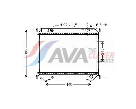 Radiator, engine cooling SZA2039 Ava Quality Cooling