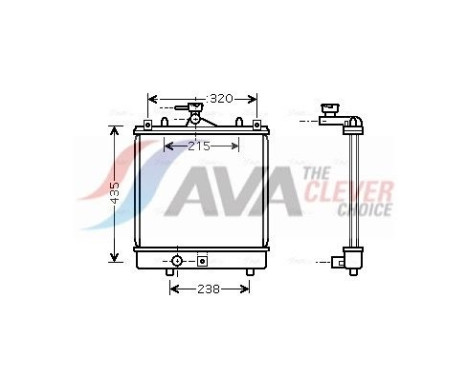 Radiator, engine cooling SZA2061 Ava Quality Cooling