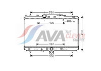 Radiator, engine cooling SZA2086 Ava Quality Cooling