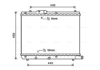 Radiator, engine cooling SZA2122 Ava Quality Cooling