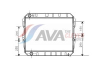 Radiator, engine cooling TO2134 Ava Quality Cooling