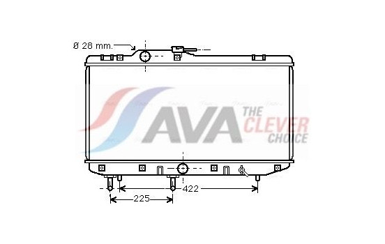 Radiator, engine cooling TO2151 Ava Quality Cooling