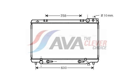 Radiator, engine cooling TO2185 Ava Quality Cooling