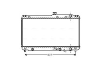 Radiator, engine cooling TO2187 Ava Quality Cooling