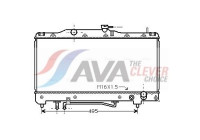 Radiator, engine cooling TO2205 Ava Quality Cooling