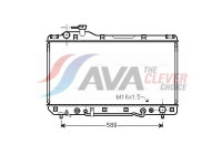 Radiator, engine cooling TO2220 Ava Quality Cooling