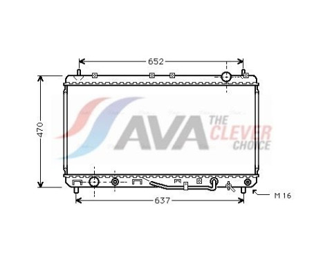 Radiator, engine cooling TO2232 Ava Quality Cooling