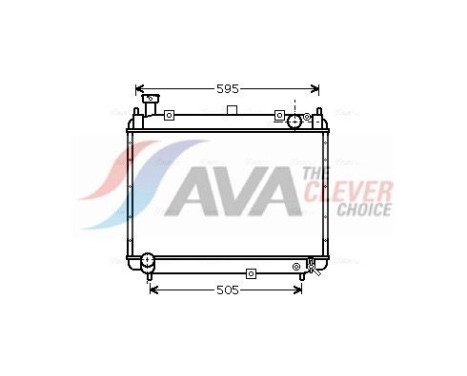 Radiator, engine cooling TO2233 Ava Quality Cooling