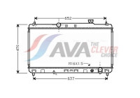 Radiator, engine cooling TO2235 Ava Quality Cooling