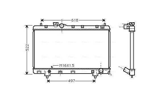 Radiator, engine cooling TO2241 Ava Quality Cooling