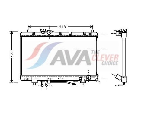 Radiator, engine cooling TO2242 Ava Quality Cooling