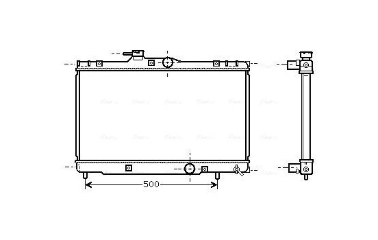 Radiator, engine cooling TO2273 Ava Quality Cooling