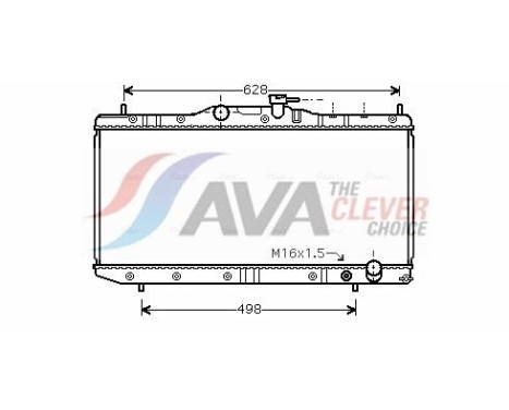 Radiator, engine cooling TO2291 Ava Quality Cooling