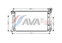 Radiator, engine cooling TO2293 Ava Quality Cooling