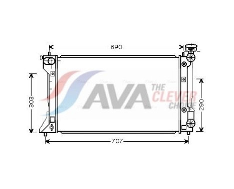 Radiator, engine cooling TO2293 Ava Quality Cooling