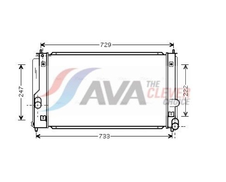 Radiator, engine cooling TO2295 Ava Quality Cooling