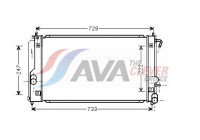 Radiator, engine cooling TO2296 Ava Quality Cooling