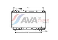 Radiator, engine cooling TO2298 Ava Quality Cooling