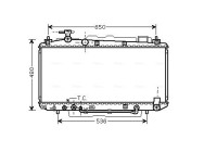 Radiator, engine cooling TO2301 Ava Quality Cooling