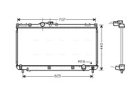 Radiator, engine cooling TO2321 Ava Quality Cooling