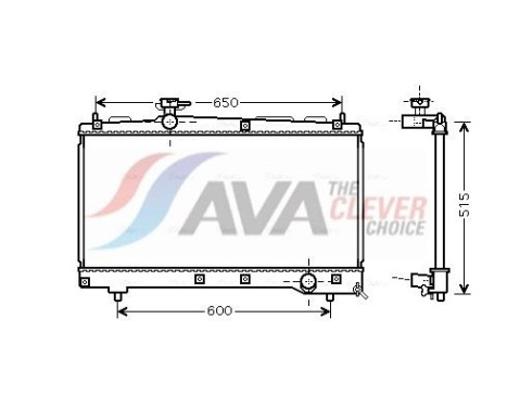 Radiator, engine cooling TO2331 Ava Quality Cooling