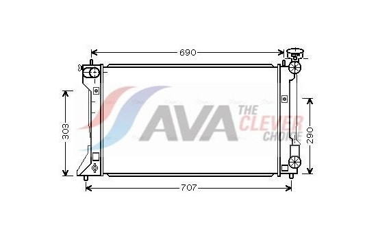 Radiator, engine cooling TO2332 Ava Quality Cooling