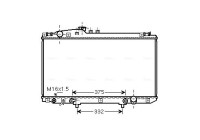 Radiator, engine cooling TO2337 Ava Quality Cooling