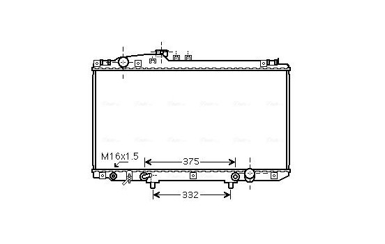 Radiator, engine cooling TO2337 Ava Quality Cooling