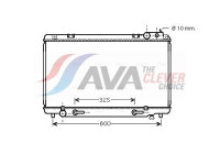 Radiator, engine cooling TO2338 Ava Quality Cooling