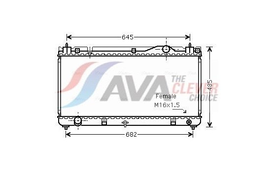 Radiator, engine cooling TO2342 Ava Quality Cooling