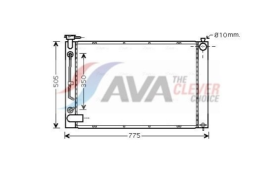 Radiator, engine cooling TO2343 Ava Quality Cooling