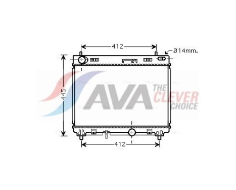 Radiator, engine cooling TO2358 Ava Quality Cooling
