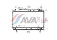Radiator, engine cooling TO2366 Ava Quality Cooling