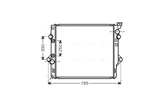 Radiator, engine cooling TO2367 Ava Quality Cooling