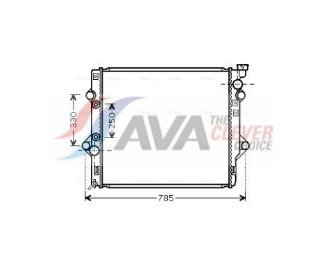 Radiator, engine cooling TO2367 Ava Quality Cooling