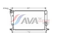 Radiator, engine cooling TO2398 Ava Quality Cooling