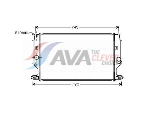 Radiator, engine cooling TO2402 Ava Quality Cooling