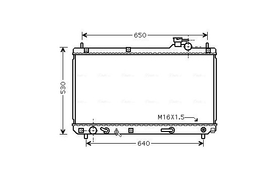 Radiator, engine cooling TO2457 Ava Quality Cooling