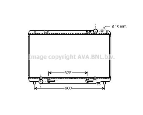 Radiator, engine cooling TO2458 Ava Quality Cooling